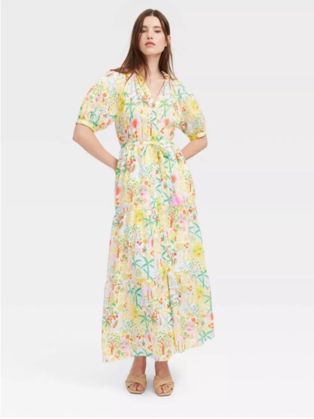 Roller Rabbit x Target Vacation Puff Sleeve Maxi Dress